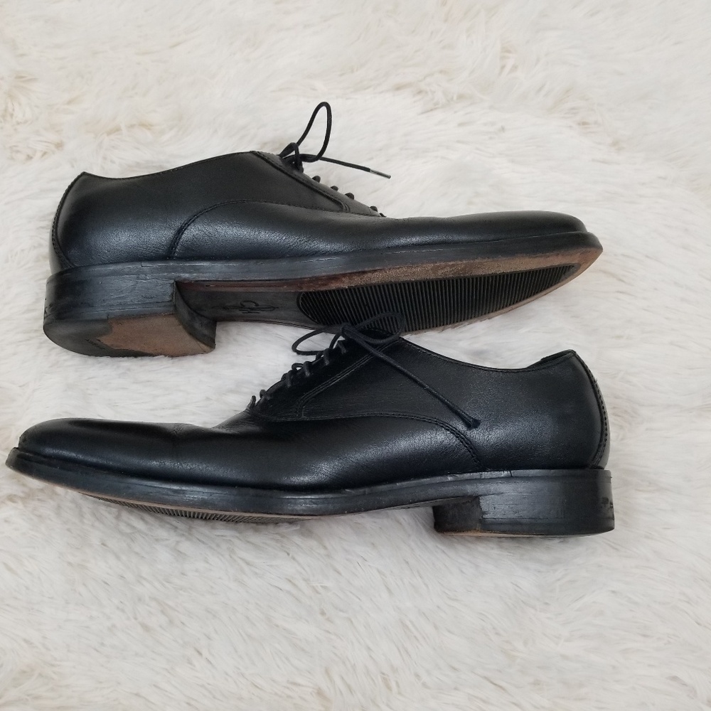 Cole Haan Black Leather Oxfords